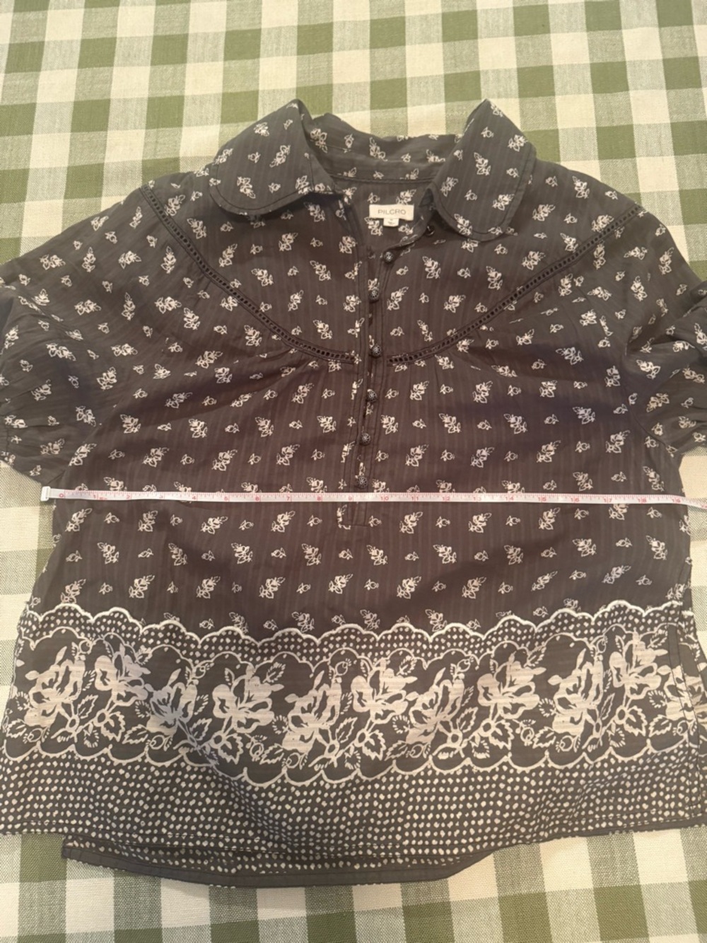 Pilcro Short-Sleeve Pop Over Blouse - Picture 12 of 14